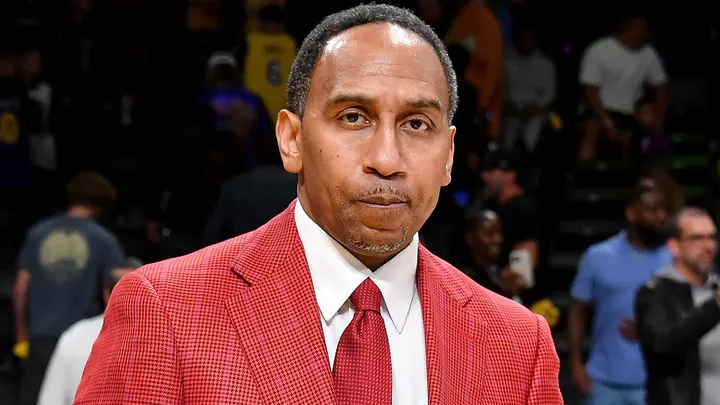 Stephen A. Smith attends a playoff basketball game between the Los Angeles Lakers and the Golden State Warriors at Crypto.com Arena on May 8, 2023 in Los Angeles. (Allen Berezovsky/Getty Images)